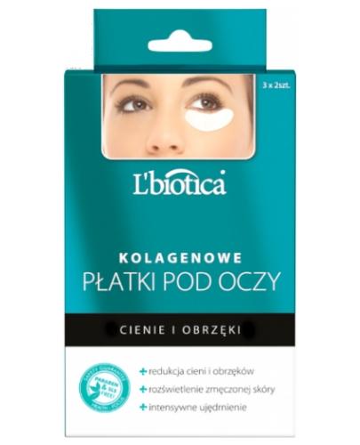 podgląd produktu Lbiotica Płatki kolagenowe pod oczy redukcja cieni i obrzęków 3 x 2 sztuki
