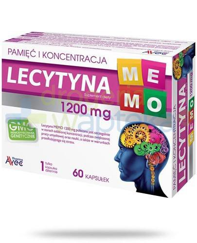 podgląd produktu Lecytyna Memo 1200 pamięć i koncentracja 60 kapsułek