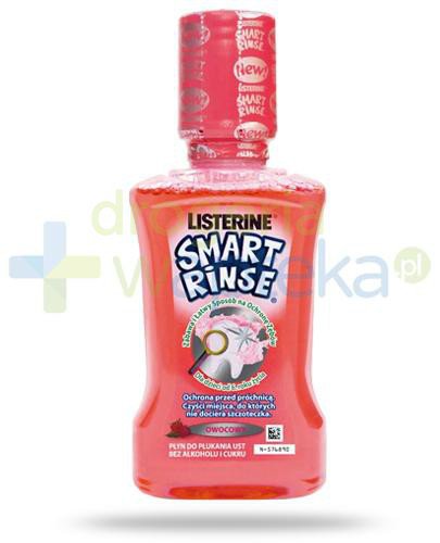 podgląd produktu Listerine Smart Rinse płyn do płukania jamy ustnej dla dzieci o smaku owocowym 250 ml