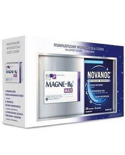 Magne B6 Max 50 tabletek + NovaNoc potrójne wsparcie 16 tabletek [ZESTAW] [Data ważności 31-03-2022]