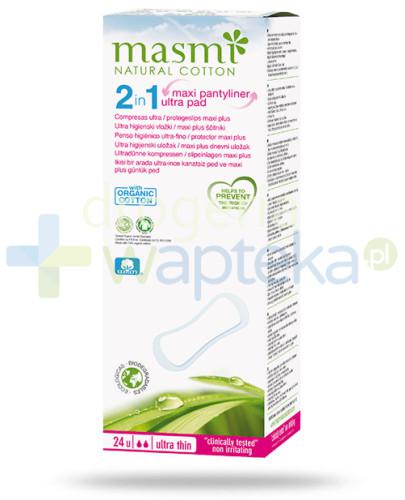 podgląd produktu Masmi Soft 2 w 1 ekologiczne podpaski 100% bawełny organicznej 24 sztuki