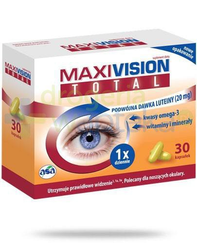Maxivision Total luteina 20mg i witaminy 30 kapsułek 