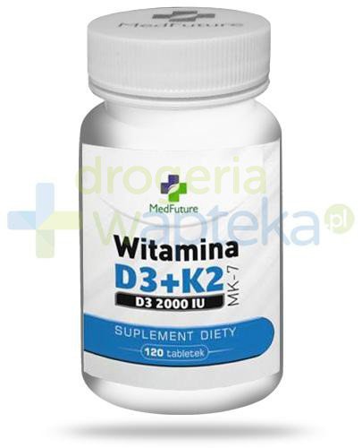 podgląd produktu MedFuture witamina D3 2000UI + K2 MK-7 120 tabletek