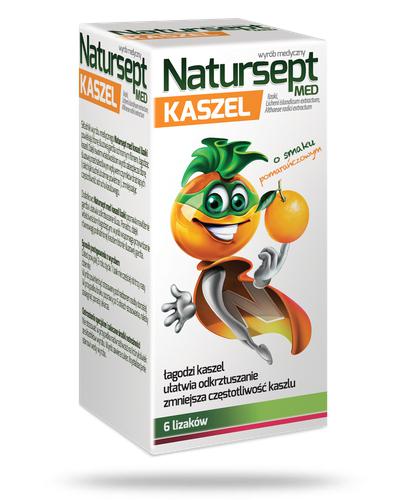 NaturSept Med Kaszel lizaki o smaku pomarańczowym 6 sztuk