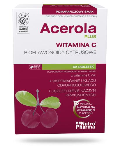 NutroPharma Acerola Plus witamina C 60 tabletek