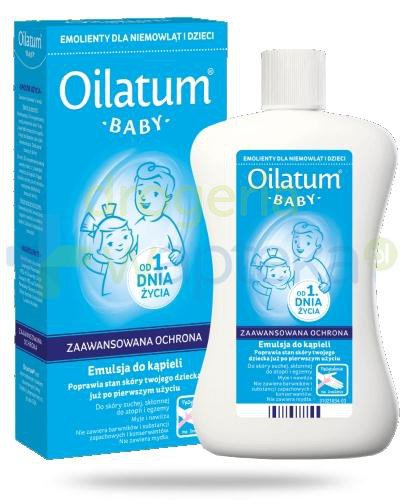 Oilatum Baby emulsja do kąpieli od 1-go dnia życia dla dzieci 250 ml  whited-out 