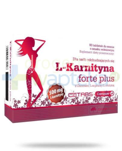 podgląd produktu Olimp L-Karnityna Forte Plus 500 mg smak wiśniowy 80 tabletek