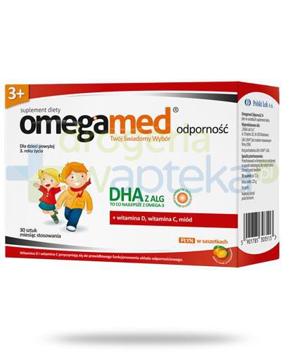 Omegamed Odporność DHA z ALG płyn dla dzieci 3+ 30 saszetek