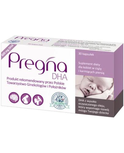 Pregna DHA 600mg dla kobiet w ciąży i karmiących 30 kapsułek