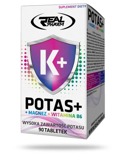 podgląd produktu Real Pharm K+, Potas + magnez + B6 90 tabletek