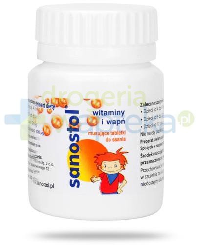 podgląd produktu Sanostol witaminy i wapń 30 tabletek musujących do ssania 