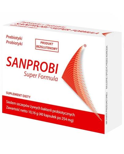 podgląd produktu Sanprobi Super Formula prebiotyki + probiotyki 40 kapsułek