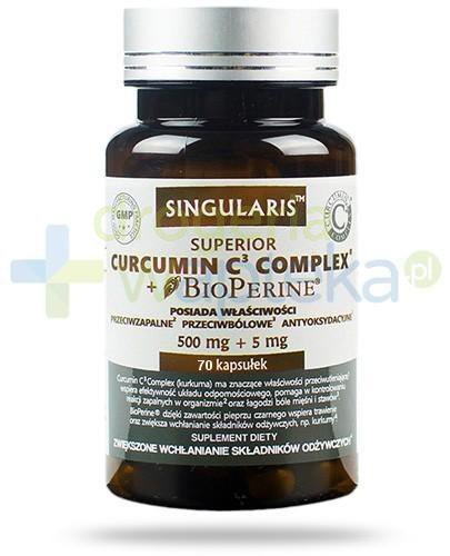 podgląd produktu Singularis Superior Curcumin C3 Complex + Bioperine 70 kapsułek