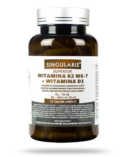 podgląd produktu Singularis Superior witamina K2 MK-7 + witamina D3 120 kapsułek