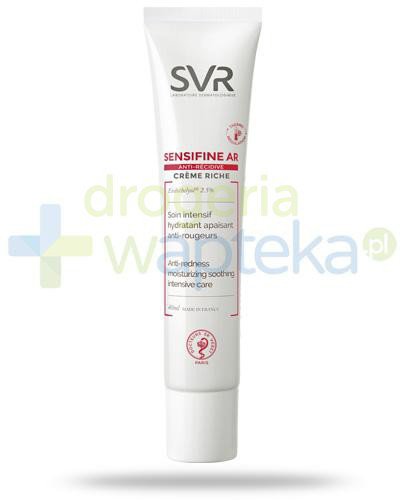 podgląd produktu SVR Sensifine AR Creme Riche odżywczy krem do skóry suchej, naczynkowej ze skłonnością do trądziku 40 ml