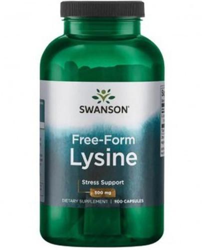 podgląd produktu Swanson Free Form Lysine (lizyna) 500mg 100 kapsułek