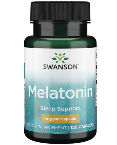 podgląd produktu Swanson Melatonin 1 mg 120 kapsułek
