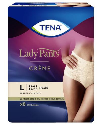 podgląd produktu Tena Lady Pants Plus Creme damskie majtki chłonne rozmiar L 8 sztuk