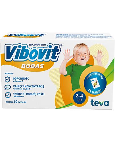 podgląd produktu Vibovit Bobas smak waniliowy dla dzieci 2-4 lat 14 saszetek