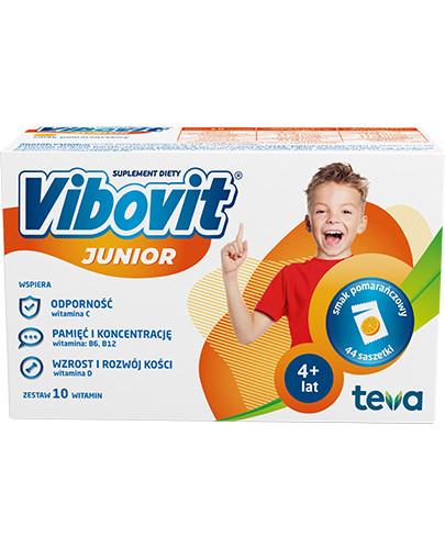 podgląd produktu Vibovit Junior smak pomarańczowy dla dzieci 4-12 lat 44 saszetki