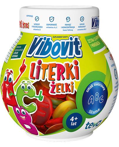 podgląd produktu Vibovit Literki zestaw 10 witamin i minerałów dla dzieci 4-12 lat 50 sztuk