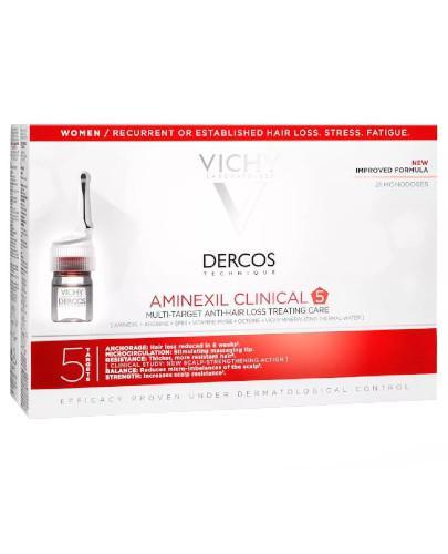 podgląd produktu Vichy Dercos Aminexil Clinical 5 kuracja przeciw wypadaniu włosów dla kobiet 21 ampułek
