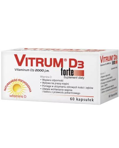 podgląd produktu Vitrum D3 Forte 2000j.m. witamina D3 60 kapsułek 
