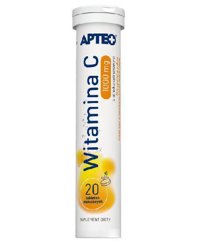 podgląd produktu Apteo witamina C 1000mg o smaku cytrynowym 20 tabletek