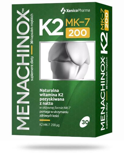 podgląd produktu Menachinox K2 200 MK-7 witamina K2 30 kapsułek Xenico