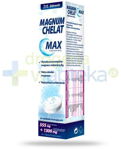 Zdrovit Magnum Chelat Max 20 tabletek musujących 