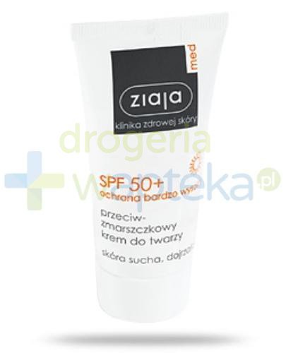 podgląd produktu Ziaja Med przeciwzmarszczkowy krem do twarzy SPF 50+ skóra sucha i dojrzała 50 ml
